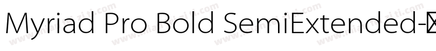 Myriad Pro Bold SemiExtended字体转换